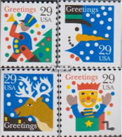 USA 2410-2413 (kompl.Ausg.) Postfrisch 1993 Weihnachten - Neufs