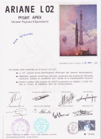 Espace 1980 05 23 - CSG - Ariane L02 - Projet APEX - Europe