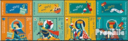 Israel 2667-2670 Viererstreifen (kompl.Ausg.) Mit Tab Postfrisch 2019 Gebote Des Purimfestes - Unused Stamps (with Tabs)