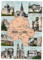 Indre Et Loire - Carte Géographique - Ligueil -Cere - Rigny - Channay - N°1629 # 2-23/3 - Autres & Non Classés