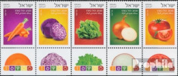 Israel 2467-2471 Fünferstreifen (kompl.Ausg.) Mit Tab Postfrisch 2015 Gemüse - Nuevos (con Tab)