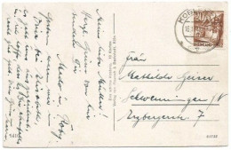 Germany Rheinland-Pfalz Regular D.PF.20 Solo Franking Pcard Koblenz 16nov1948 X Local Destination - Renania-Palatinado