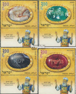 Israel 2293-2296 Mit Tab (kompl.Ausg.) Postfrisch 2012 Juwelen Der Brustzier Des Hohepries - Neufs (avec Tabs)