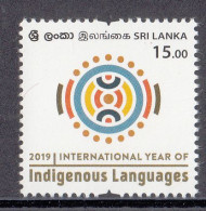 SRI LANKA,   2019,  International Year Of Indegenous Languages, 1 V,    MNH, (**) - Sri Lanka (Ceilán) (1948-...)