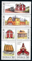 Sweden - 1996 - Yv 1919/24 - Swedish Houses, Maisons Suédoises, Bâtiments Publics - MNH - Ongebruikt