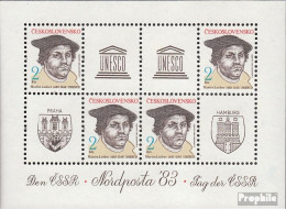 Tschechoslowakei Block56 (kompl.Ausg.) Postfrisch 1983 Martin Luther - Blocs-feuillets