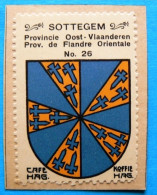 Oost Vlaanderen N026 Sottegem Zottegem Timbre Vignette 1930 Café Hag Armoiries Blason écu TBE - Tè & Caffè