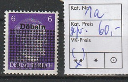 Döbeln Nr. 1a, Postfrisch **, Geprüft Kunz BPP - Mint