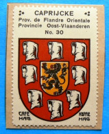 Oost Vlaanderen N030 Caprijke Kaprijke Timbre Vignette 1930 Café Hag Armoiries Blason écu TBE - Tee & Kaffee