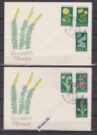 1969  Protected Native Plants Mi -1456 /1461  2 FDC   DDR/Germany - 1950-1970