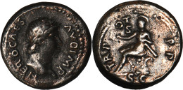 ROME - Denier - NERON - Minerve Ou Rome Assise - Reflets Cuivrés - 19-095 - The Julio-Claudians (27 BC To 69 AD)