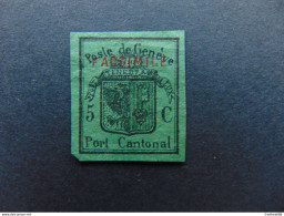 Fac Similé Du N°. 5 (Philex) Port Cantonal Du Canton De Genève - 1843-1852 Correos Federales Y Cantonales