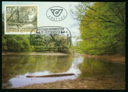 Mk Austria Maximum Card 1989 MiNr 1968 | Natural Beauty Spots. Lusthaus Water. Prater Woods, Vienna #max-0046 - Maximumkaarten