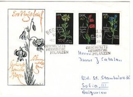 1966 Protected Native Plants Mi- 1242 /44 FDC   DDR/Germany - 1950-1970