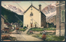 Verbania Macugnaga Monte Rosa PIEGHE Cartolina ZQ7703 - Verbania