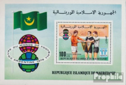 Mauretanien Block19 (kompl.Ausg.) Postfrisch 1977 Fußball-WM 78, Argentinien - Mauritanië (1960-...)