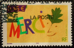 3540 France 2003 Oblitéré  Message Merci - Used Stamps