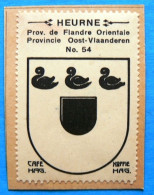 Oost Vlaanderen N054 Heurne Oudenaarde Timbre Vignette 1930 Café Hag Armoiries Blason écu TBE - Tea & Coffee Manufacturers