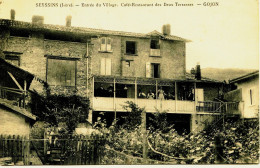 3482 - Isére - SEYSSINS  :  CAFE RESTAURANT Des  DEUX TERRASSES  -  GOJON  -  Circulée En 1914 - Otros & Sin Clasificación