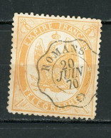 FRANCE - TIMBRES-TELEGRAPHE - N° Yvert 7 Belle Oblitération De " ROMANS De 1870" - Telegraaf-en Telefoonzegels