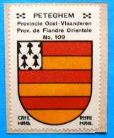 Oost Vlaanderen N109 Peteghem Wortegem-Petegem Timbre Vignette 1930 Café Hag Armoiries Blason écu TBE - Tè & Caffè