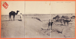 26368/ ⭐ ◉  ♥️ (•◡•) Rare Triptyque Panorama écritede BISKRA Algérie Désert SAHARA Dans Dunes Datée 18-06-1909 NEURDEIN  - Biskra