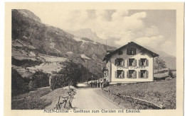 AUEN LINTHAL: Gasthaus Zum Clariden An Durchgangsstrasse ~1920 - Linthal