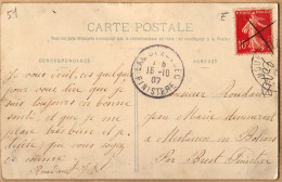 26255 / ⭐ Le 15.10.1907 à ROUDAUT Mestanen En Bohars Par Brest Au CAMP De CHALONS 51-Marne Interieur CHAMBREE N°60 - Camp De Châlons - Mourmelon