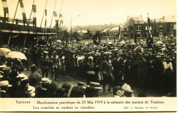 3488 - Belgique - TAMINES - Manifestation Patriotique Du 25 Mai 1919 - LES AUTORITES AU CIMETIERE- RARE - Autres & Non Classés