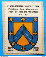 Oost Vlaanderen N122 Sint-Korn-Horebeke Sint-Kornelis-Horebeke Timbre Vignette 1930 Café Hag Armoiries Blason écu TBE - Tè & Caffè