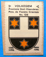 Oost Vlaanderen N125 Volkegem Oudenaarde Timbre Vignette 1930 Café Hag Armoiries Blason écu TBE - Thee & Koffie