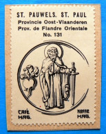 Oost Vlaanderen N131 Sint-Pauwels Saint-Paul Sint-Gillis-Waas Timbre Vignette 1930 Café Hag Armoiries Blason écu TBE - Thee & Koffie