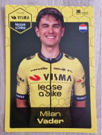 Card Milan Vader - Team Visma-Lease A Bike - 2024 - Cycling - Cyclisme - Ciclismo - Wielrennen - Cyclisme