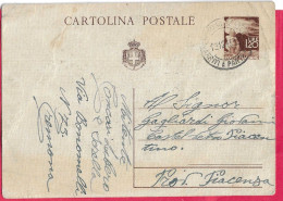 INTERO CARTOLINA POSTALE DEMOCRATICA LIRE 1,20 (INT. 124) DA "CREMONA CENTRO*19.12.45*/ARRIVI E PARTENZE" - Poststempel