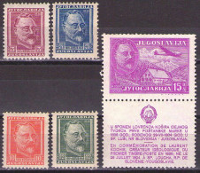 Yugoslavia 1948 Lovrenc Kosir, Mi 552-555 + 556zf - MNH**VF - Neufs