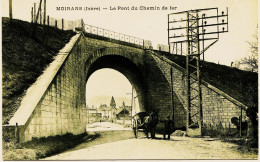 3492 -  Isére -  MOIRANS  :  Le Pont Du Chemin De Fer  -  Attelage   -  - Circulée En 1916 - Moirans