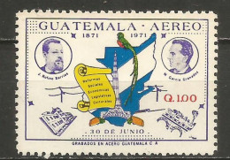 GUATEMALA CORREO AEREO YVERT NUM. 466 * NUEVO CON FIJASELLOS - Guatemala