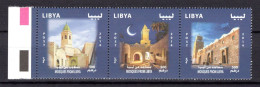 2014; Libye - Mosquées En Libye, 3 TP's Tenant, Neuf **.,MNH - Libye