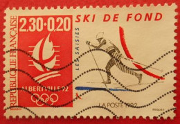 2678 France 1990 Oblitéré Albertville 92 Ski De Fond  Les Saisies - Gebraucht