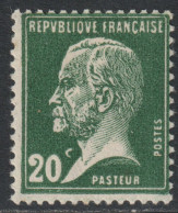 France Scott 187 - SG396b, 1923 Pasteur 20c MH* - Neufs