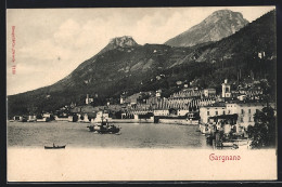 Cartolina Gargnano, Blick Vom Gardasee Zum Ort  - Autres & Non Classés