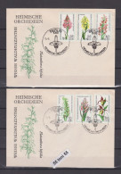 1974 Flora - Flowers Orchids Mi-2135/40 3 FDC  DDR/Germany - Orchidee