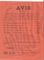 PUBLICITE 1906 / VINS DE NARBONNE - MAISON COMBETTES - Publicidad