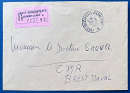 Lettre Recommandée Dateur " Porte-Helicoptères JEANNE D'ARC " 20/03/1981 Pour Brest TTB - 1960-.... Storia Postale