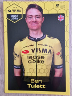 Card Ben Tulett - Team Visma-Lease A Bike - 2024 - Cycling - Cyclisme - Ciclismo - Wielrennen - Cyclisme