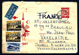 BULGARIE - 1967 - PAR AVION - ENTIER POSTAL ESPACE -  - Sobres