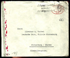 1942 - LETTRE DE ZURICH - POUR STRASBOURG - SCHWARTZHANDEL SCHADET DER ALLGEMEINHEIT -  - Covers & Documents