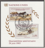 UNO GENF  Block 3, Gestempelt, 40 Jahre UNO, 1985 - Blocs-feuillets