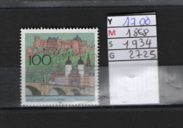 PRIX F. Obl 1700 YT 1868 MIC 1934 SCO 2725 GIB Ville D'Heidelberg 1996 75/13 - Usati