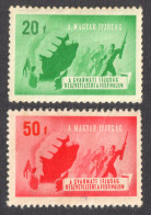 Colony Africa Asia Colonial Youth Festival Charity Military Rifle Gun Fist WFDY 1949 Hungary LABEL CINDERELLA VIGNETTE - Otros & Sin Clasificación